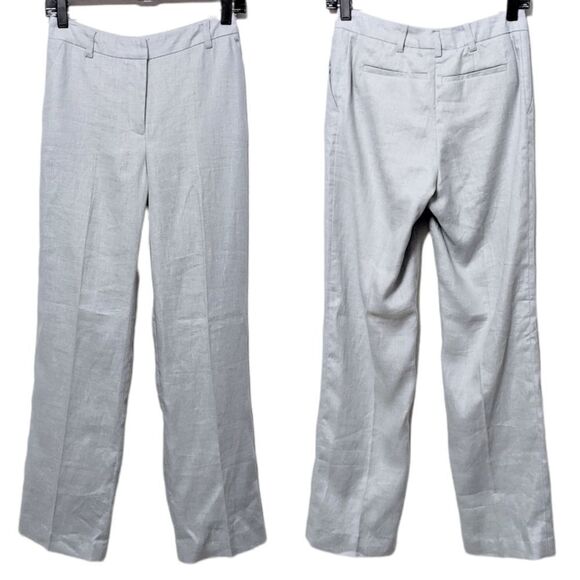 PURE COLLECTION 100% Linen Straight Leg Pants 2